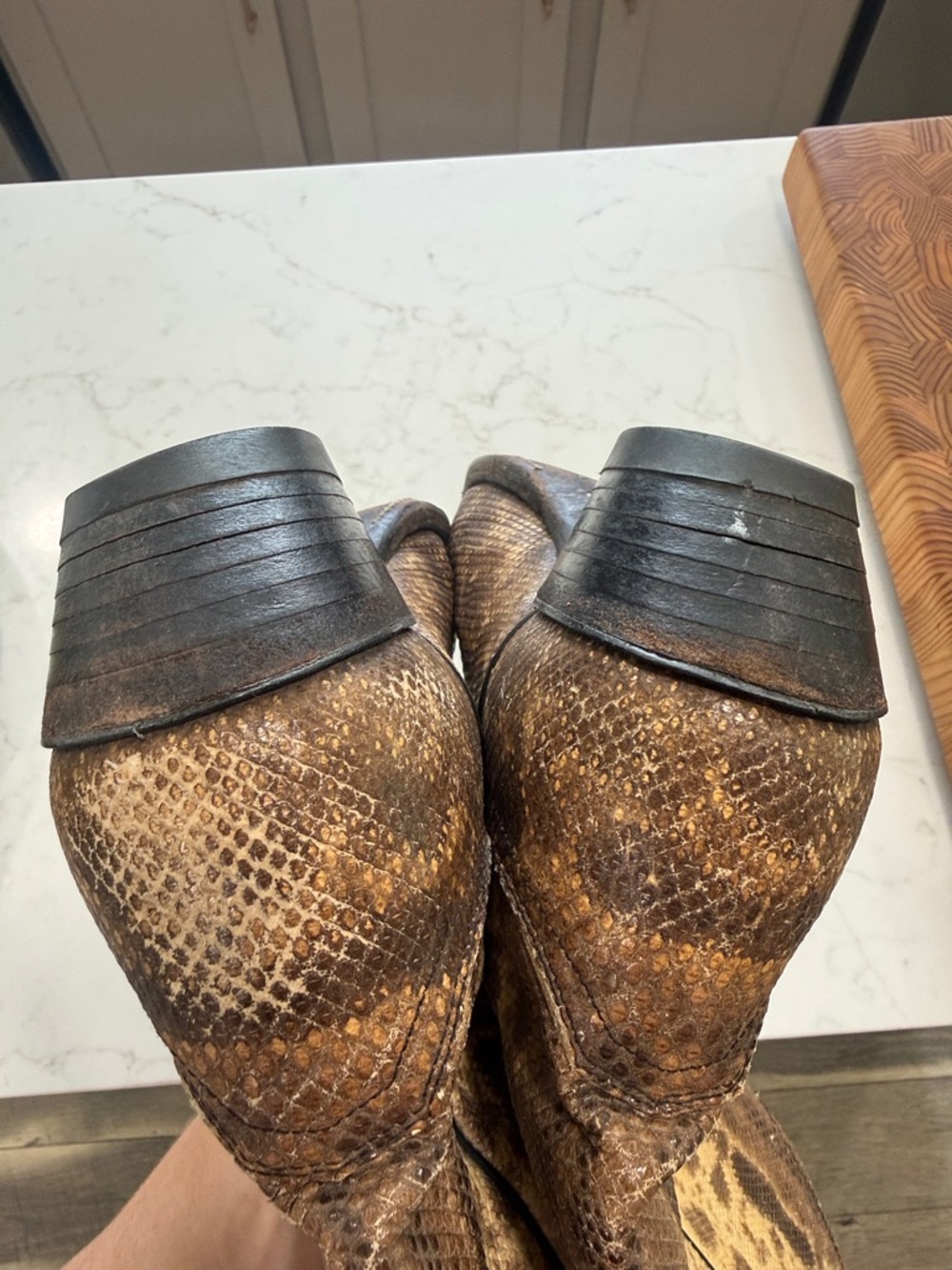 Vintage Justin Snakeskin Cowboy Boots (Women’s) - Picture 6 of 7